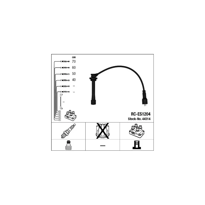 Kit de câbles d'allumage NGK 44314