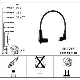 Kit de câbles d'allumage NGK 44318