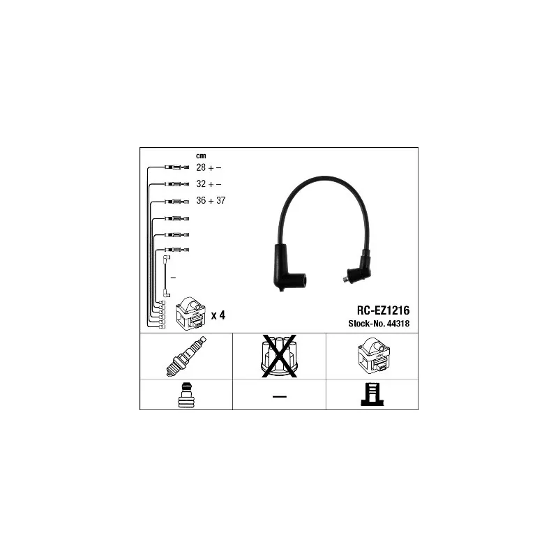 Kit de câbles d'allumage NGK 44318