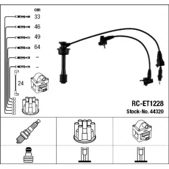 Kit de câbles d'allumage NGK 44320