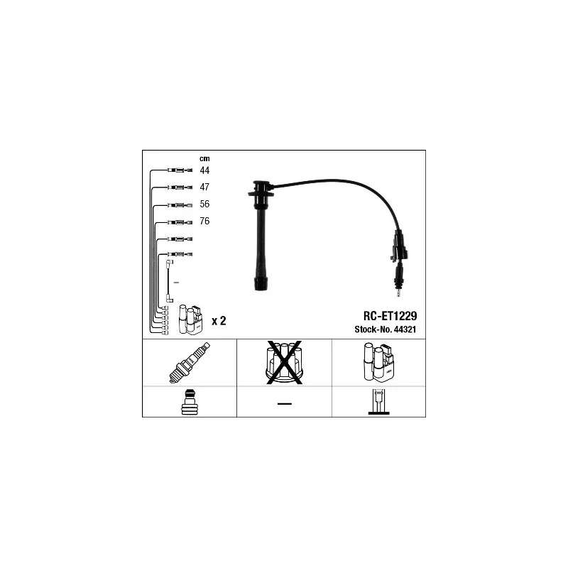 Kit de câbles d'allumage NGK 44321
