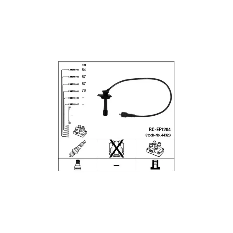Kit de câbles d'allumage NGK 44323