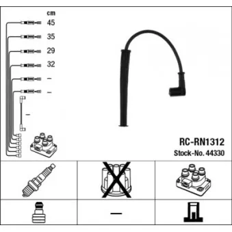 Kit de câbles d'allumage NGK 44330