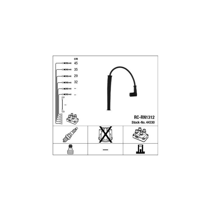 Kit de câbles d'allumage NGK 44330