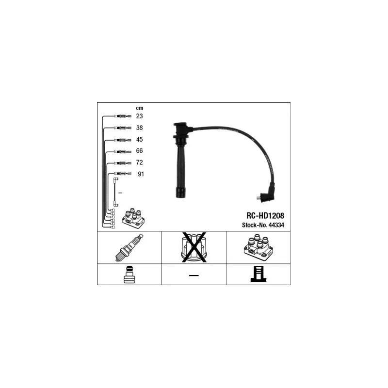Kit de câbles d'allumage NGK 44334