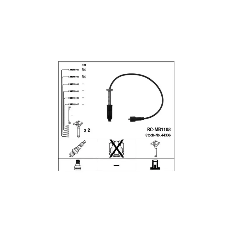 Kit de câbles d'allumage NGK 44336