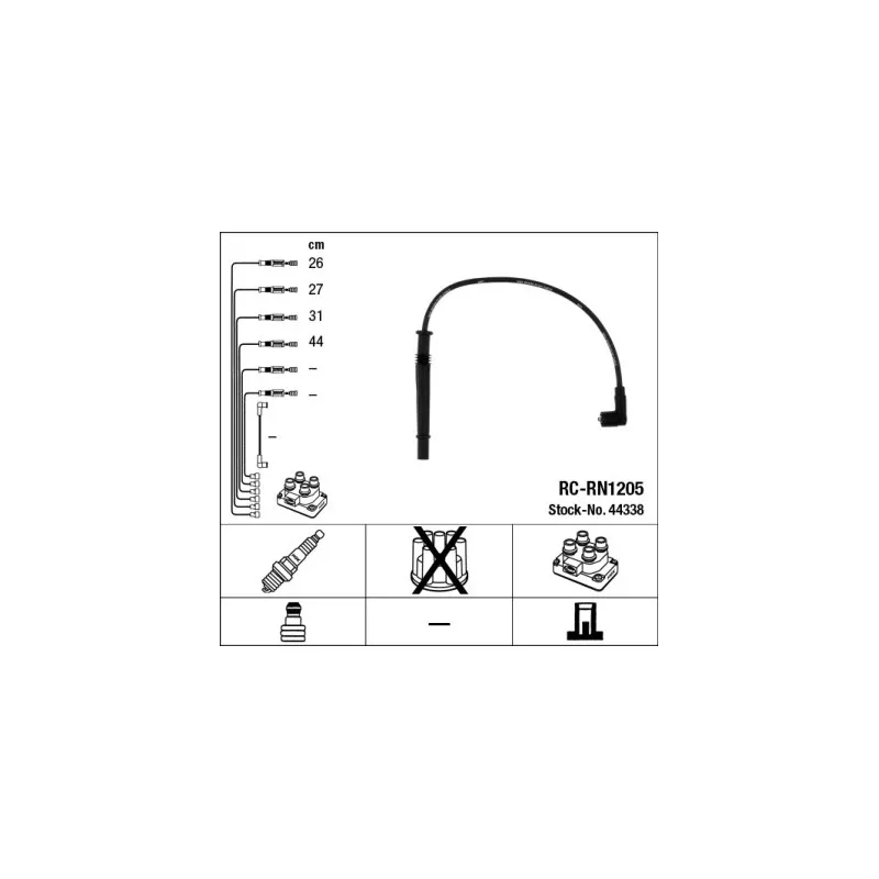 Kit de câbles d'allumage NGK 44338