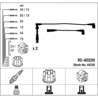 Kit de câbles d'allumage NGK 44339