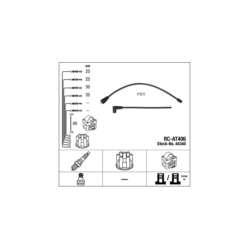 Kit de câbles d'allumage NGK 44340
