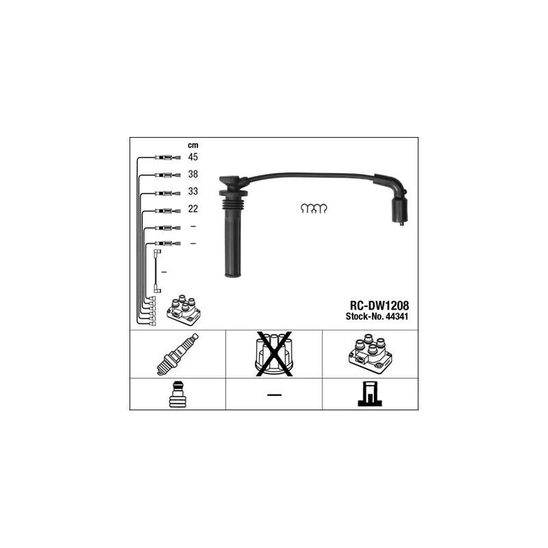 Kit de câbles d'allumage NGK 44341