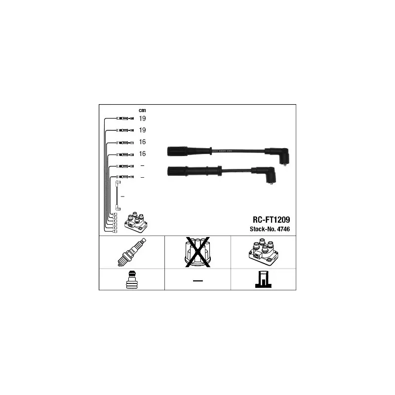 Kit de câbles d'allumage NGK 4746