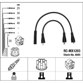 Kit de câbles d'allumage NGK 4945