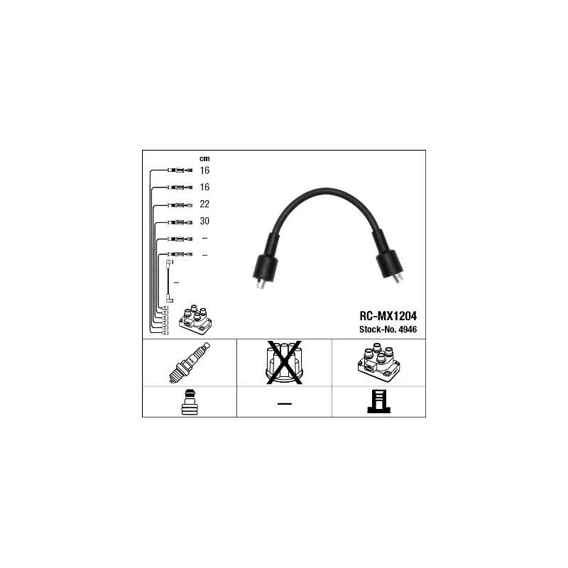 Kit de câbles d'allumage NGK 4946