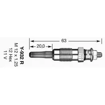 Bougie de préchauffage NGK 4956