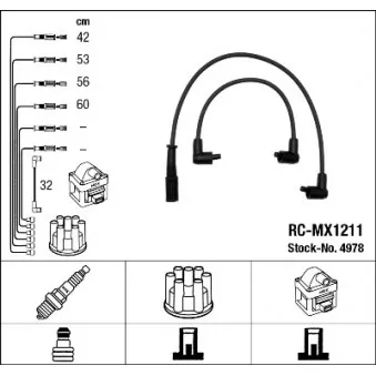 Kit de câbles d'allumage NGK 4978