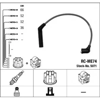 Kit de câbles d'allumage NGK 5071