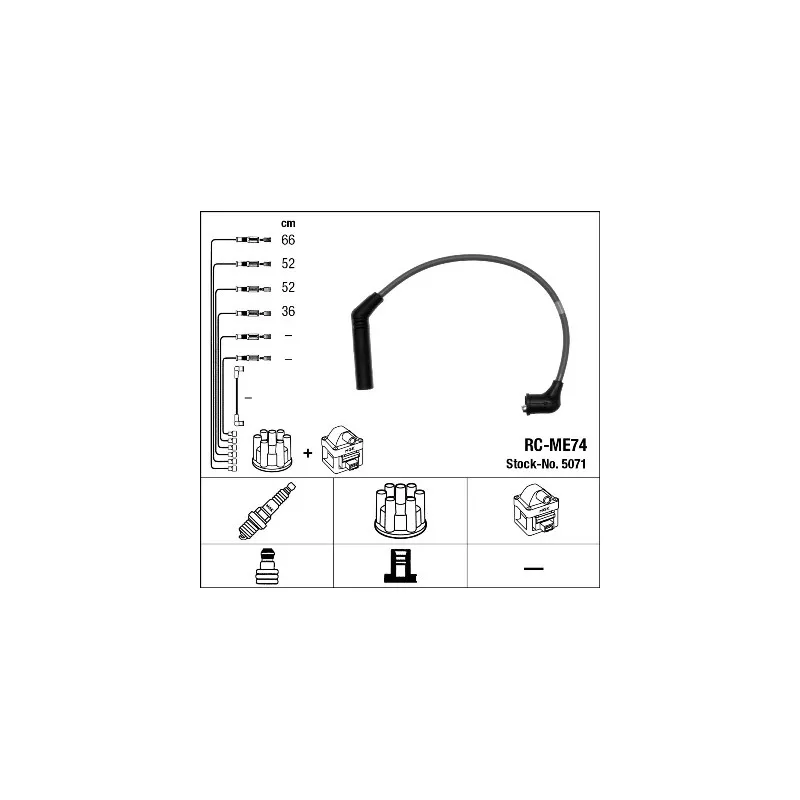 Kit de câbles d'allumage NGK 5071