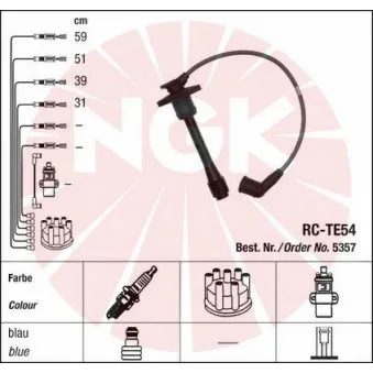 Kit de câbles d'allumage NGK 5357