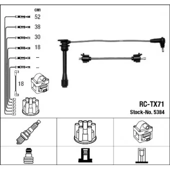 Kit de câbles d'allumage NGK 5384