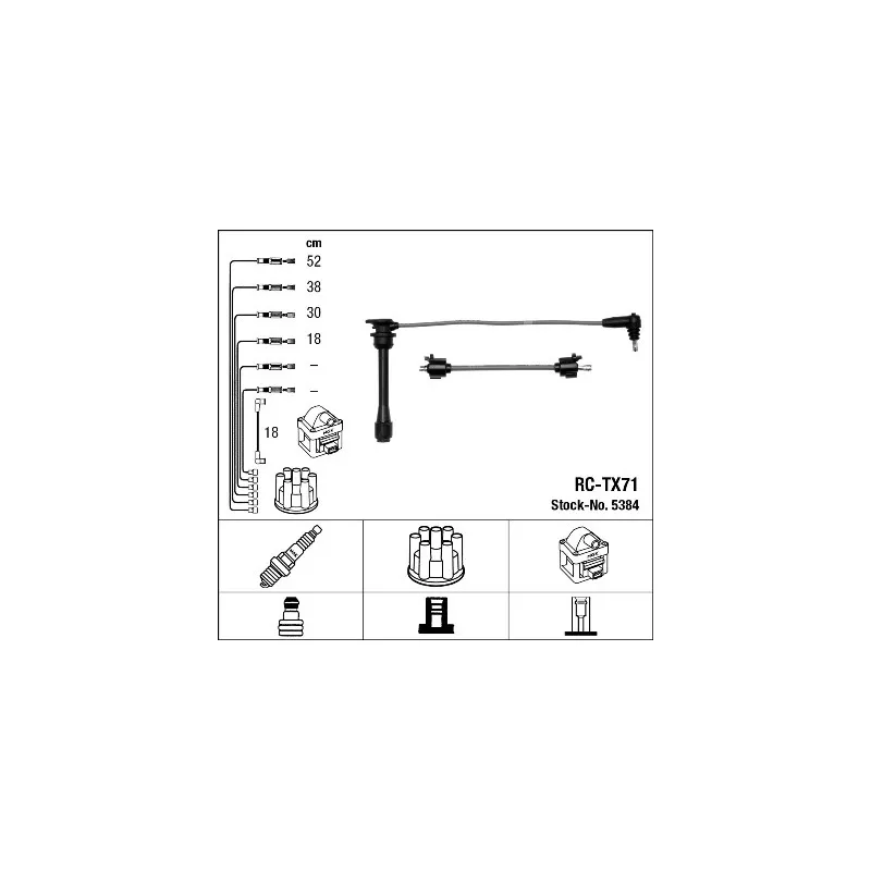 Kit de câbles d'allumage NGK 5384