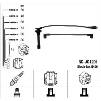 Kit de câbles d'allumage NGK 5406
