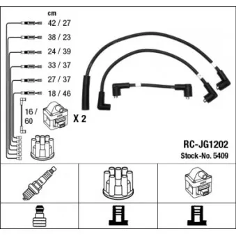 Kit de câbles d'allumage NGK 5409