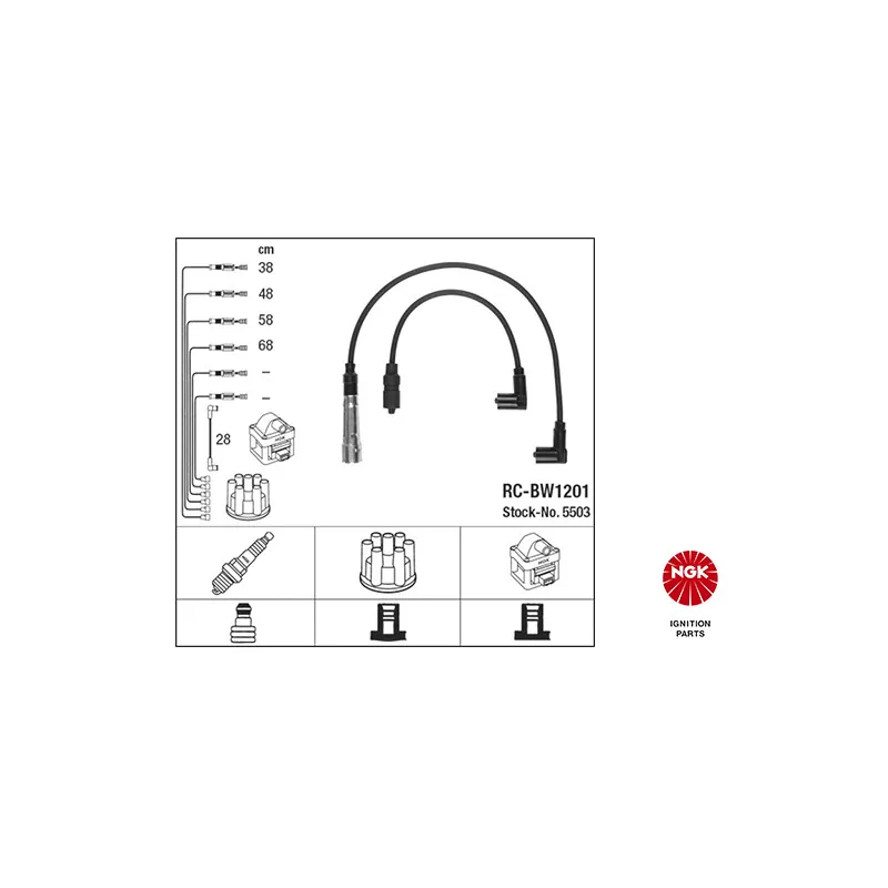 Kit de câbles d'allumage NGK 5503