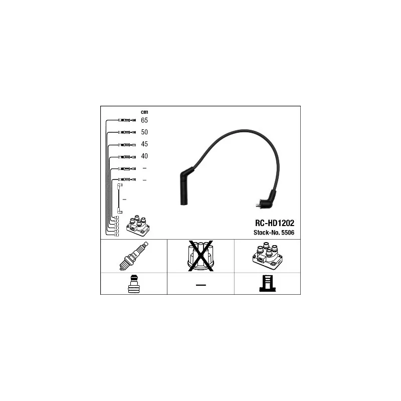 Kit de câbles d'allumage NGK 5506