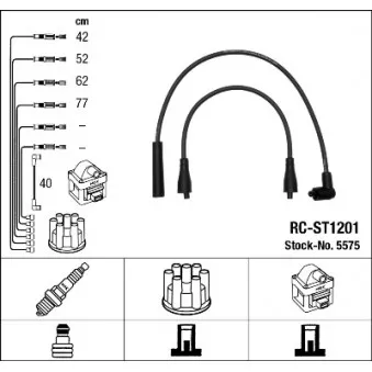 Kit de câbles d'allumage NGK 5575