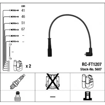 Kit de câbles d'allumage NGK 5607