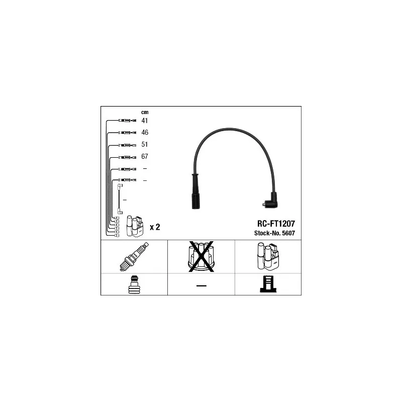 Kit de câbles d'allumage NGK 5607