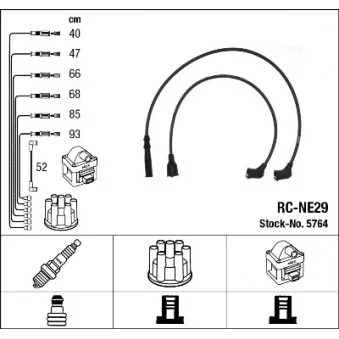 Kit de câbles d'allumage NGK 5764