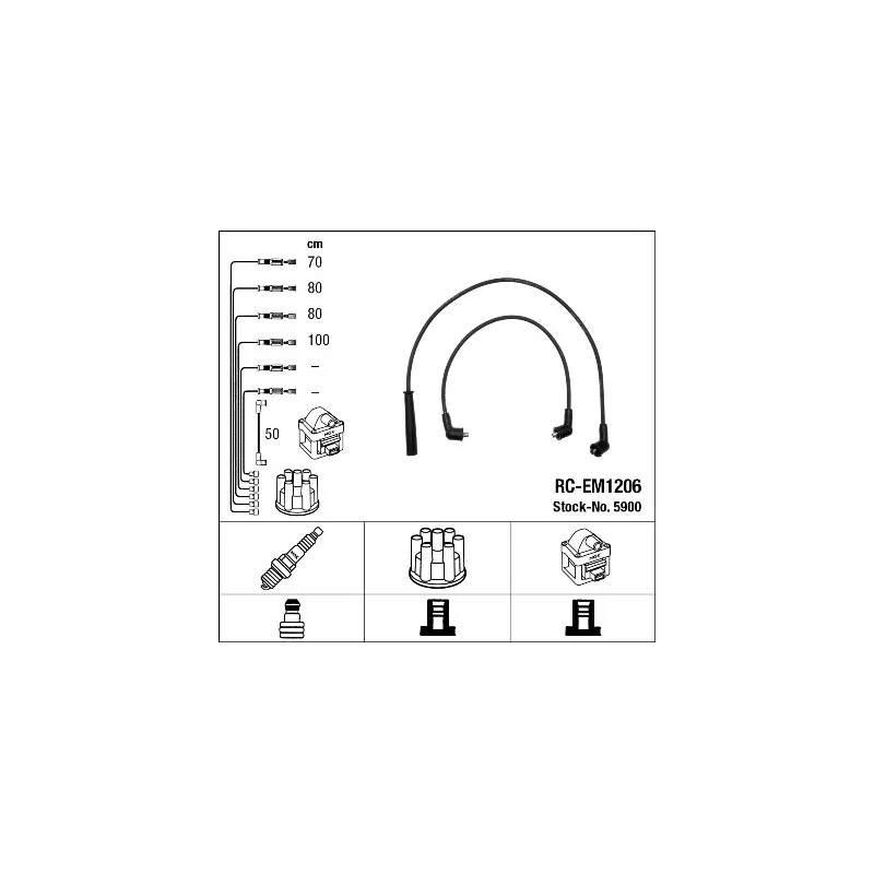 Kit de câbles d'allumage NGK 5900