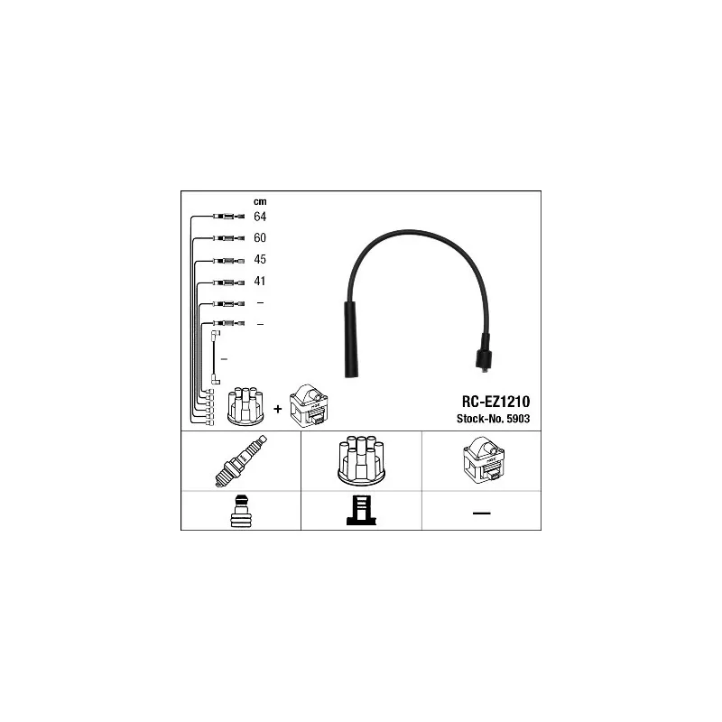 Kit de câbles d'allumage NGK 5903