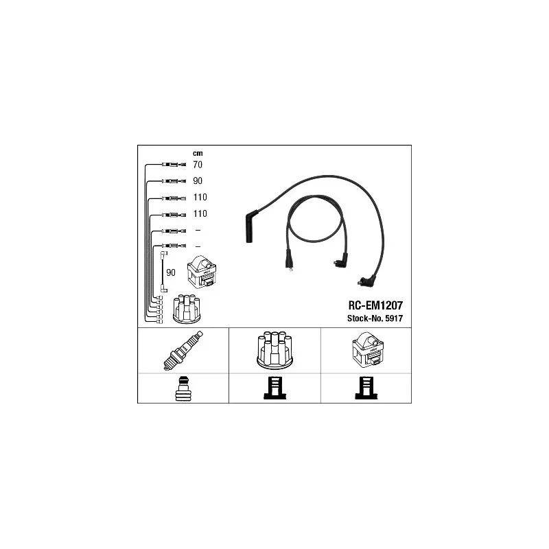 Kit de câbles d'allumage NGK 5917