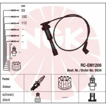 Kit de câbles d'allumage NGK 5934