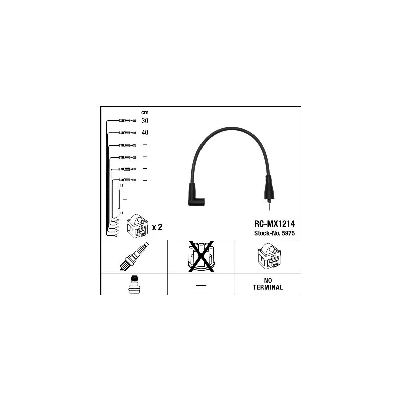 Kit de câbles d'allumage NGK 5975