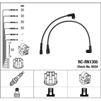 Kit de câbles d'allumage NGK 6024