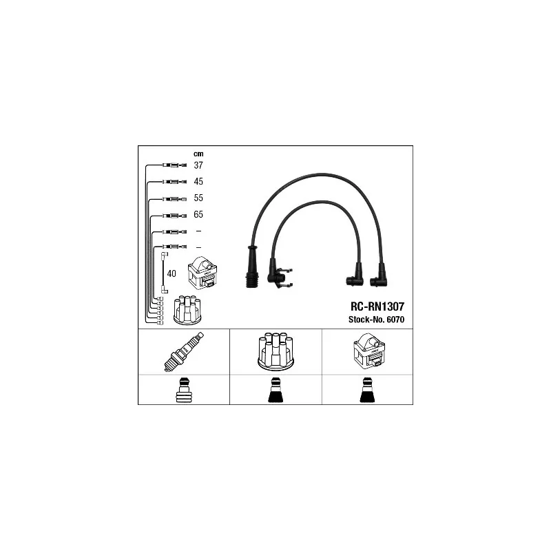Kit de câbles d'allumage NGK 6070
