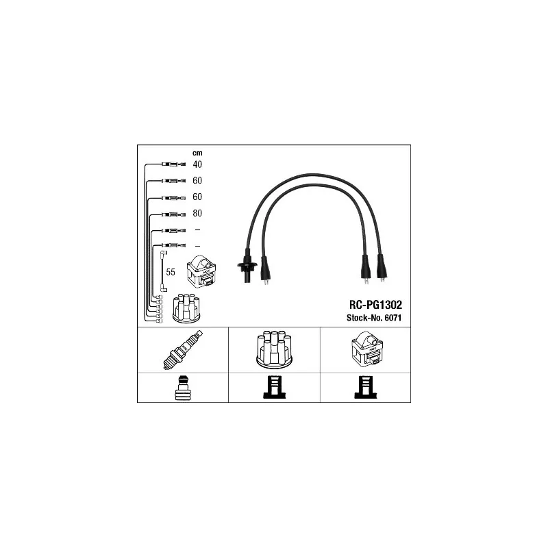 Kit de câbles d'allumage NGK 6071