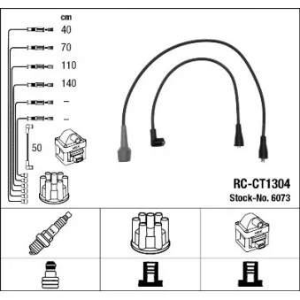 Kit de câbles d'allumage NGK 6073