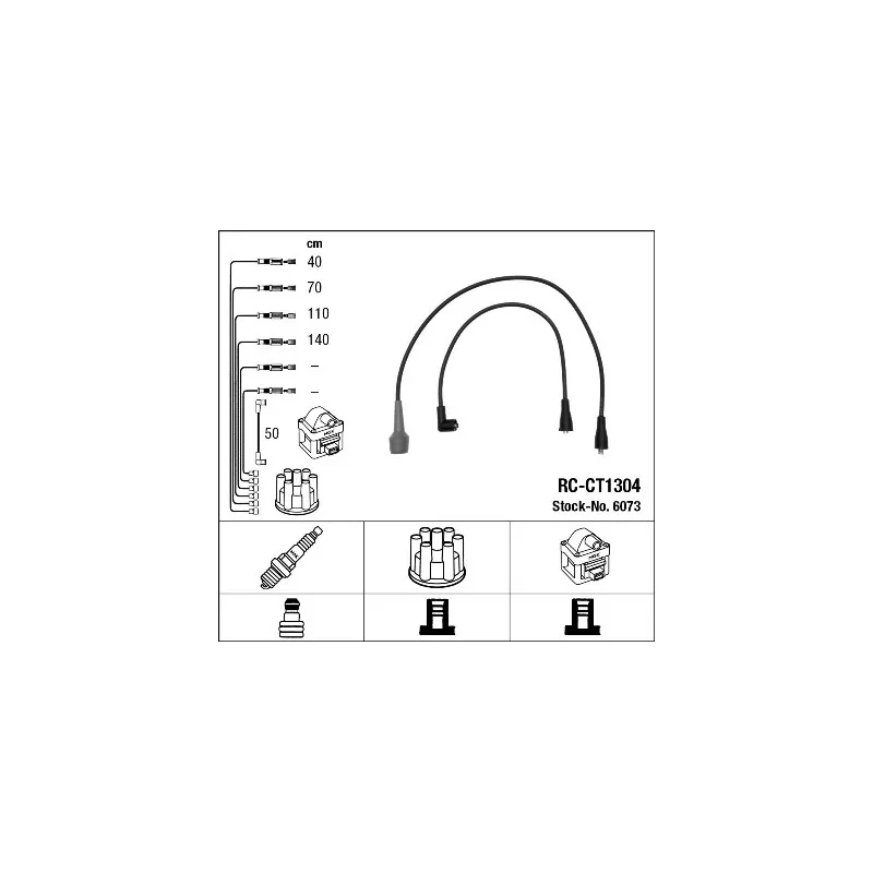 Kit de câbles d'allumage NGK 6073