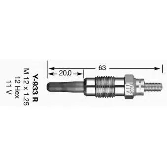 Bougie de préchauffage NGK 6136