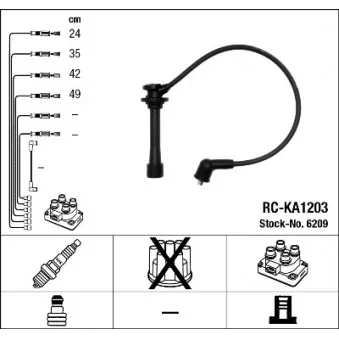Kit de câbles d'allumage NGK 6209