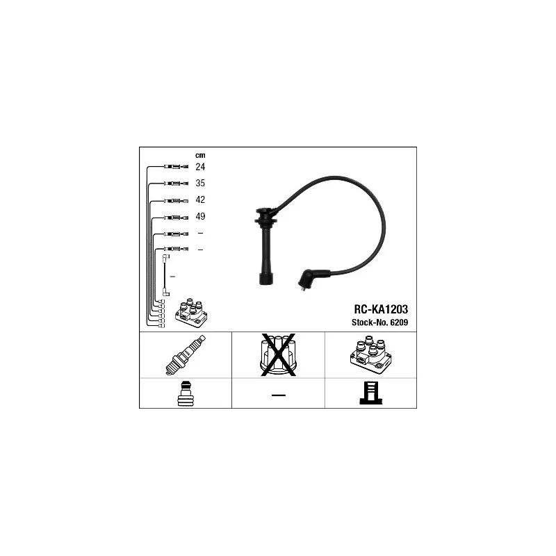 Kit de câbles d'allumage NGK 6209