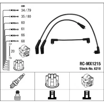 Kit de câbles d'allumage NGK 6218
