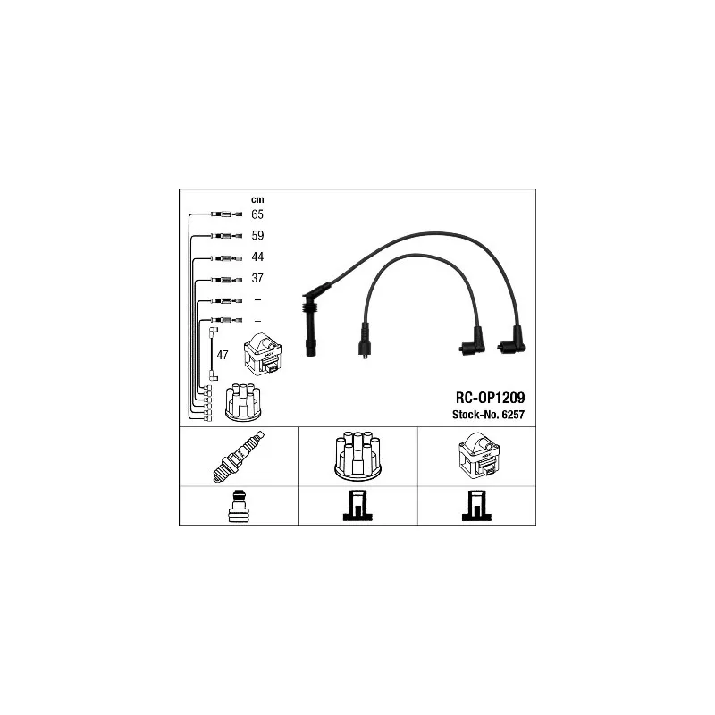 Kit de câbles d'allumage NGK 6257