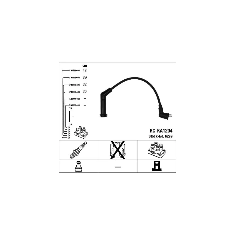 Kit de câbles d'allumage NGK 6299