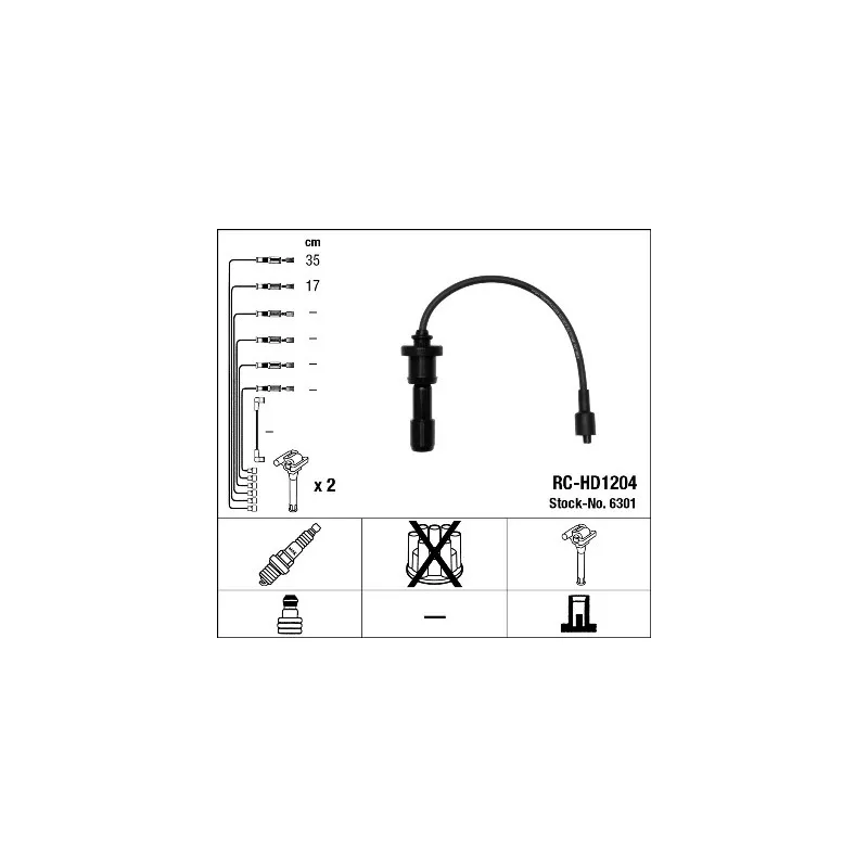 Kit de câbles d'allumage NGK 6301