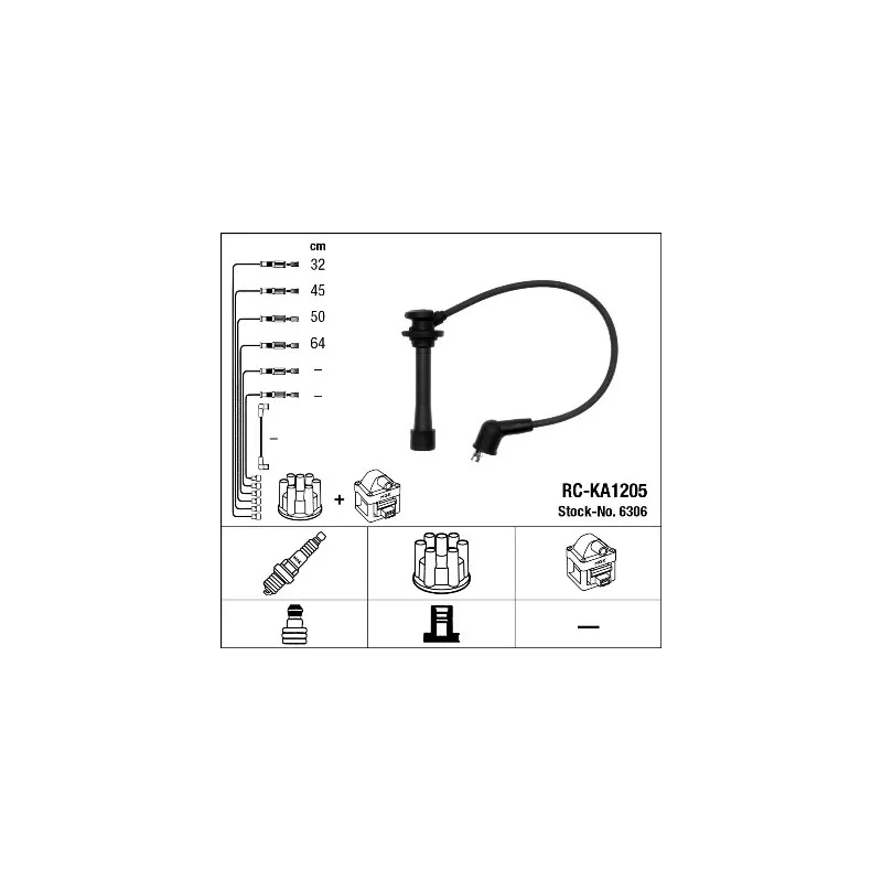 Kit de câbles d'allumage NGK 6306